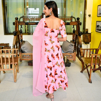 Dreamy Pink Floral Suit Set