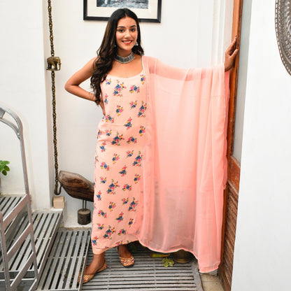 Peach Cosmos Suit Set