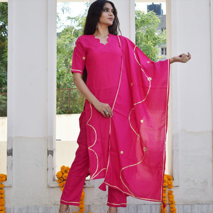 Pink Handwork Suit Set