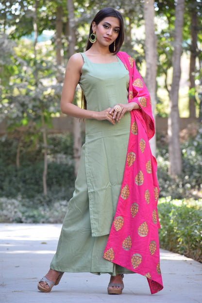 Mint Pink Foil Suit Set