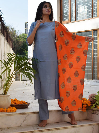 Quilt Blue Foil Suit Set