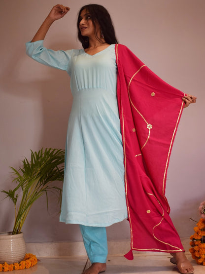 Sky Blue Suit Set