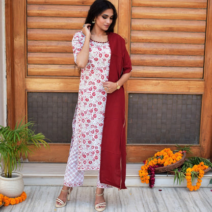 White Bagh Suit Set