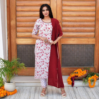 White Bagh Suit Set