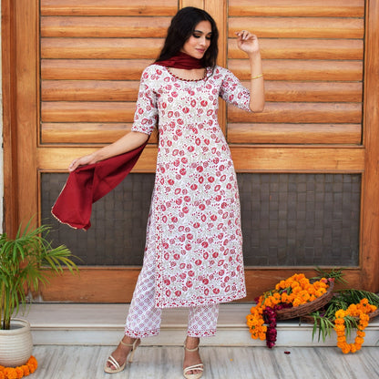 White Bagh Suit Set