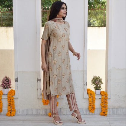 Honey Gold Foil Suit Set