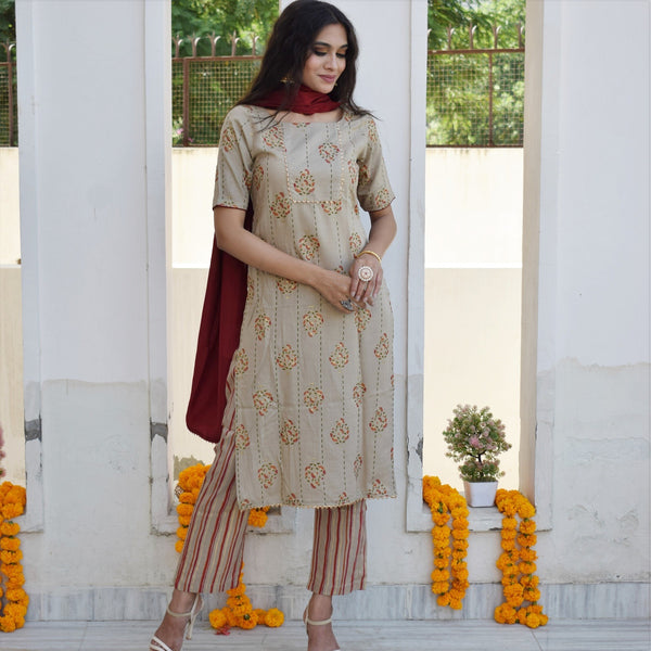 Sepia Gold Foil Suit Set