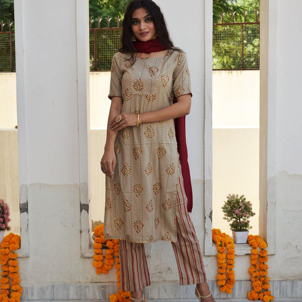 Sepia Gold Foil Suit Set