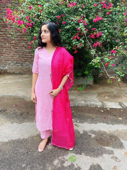 Pink On Pink Leharia Suit Set