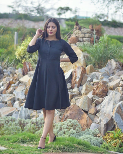 Black Basic Short Dress