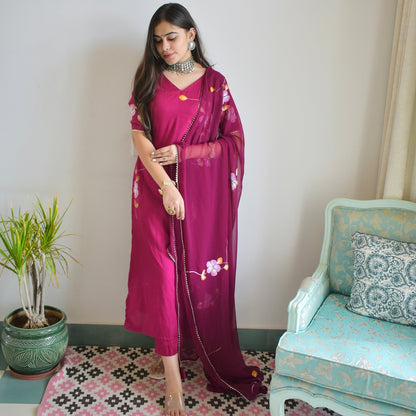 Ruby Handpainted Suit Set