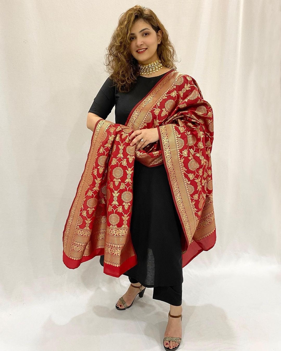 Black Banarasi Suit Set