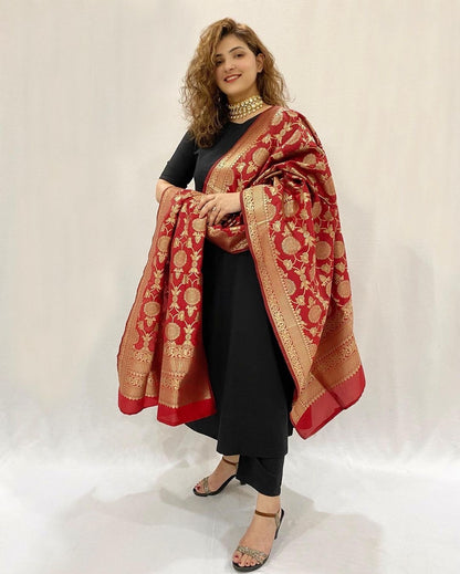 Black Banarasi Suit Set