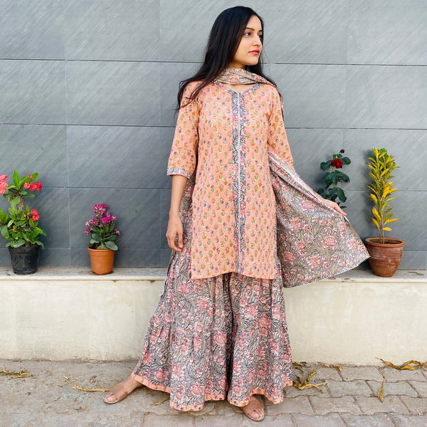 Bloom Garden Sharara Suit Set