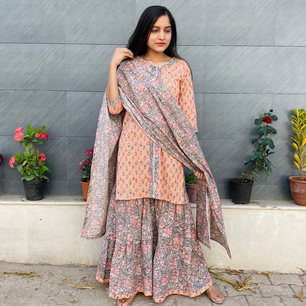 Bloom Garden Sharara Suit Set