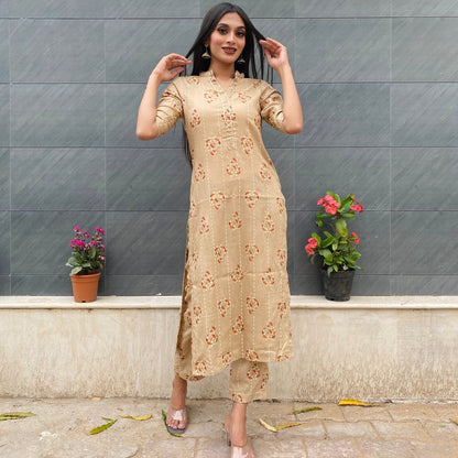 Ruby Foil Kurta Set