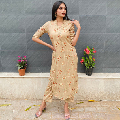 Ruby Foil Kurta Set