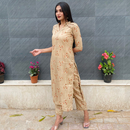 Ruby Foil Kurta Set