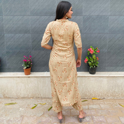 Ruby Foil Kurta Set