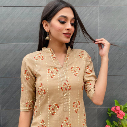 Ruby Foil Kurta Set