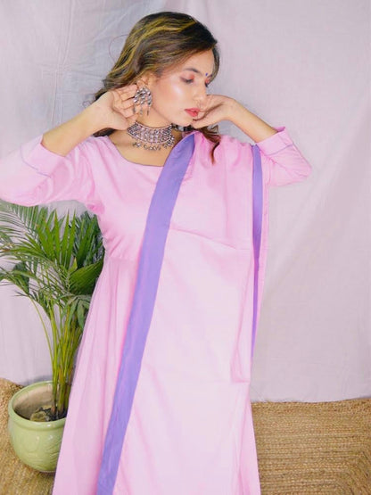 Blush Pink Cotton Suit Set