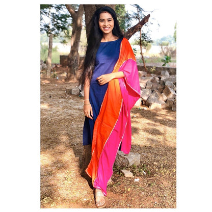 Navy Ethnic Suit Set