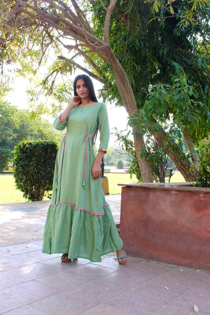 Hues Of Green Tier Dress