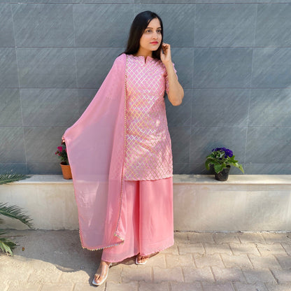 Rose Pink Bell Suit Set