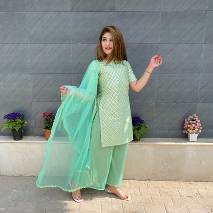 Rose Green Bell Suit Set