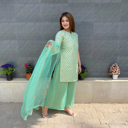 Rose Green Bell Suit Set