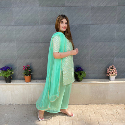 Rose Green Bell Suit Set