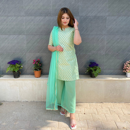 Rose Green Bell Suit Set
