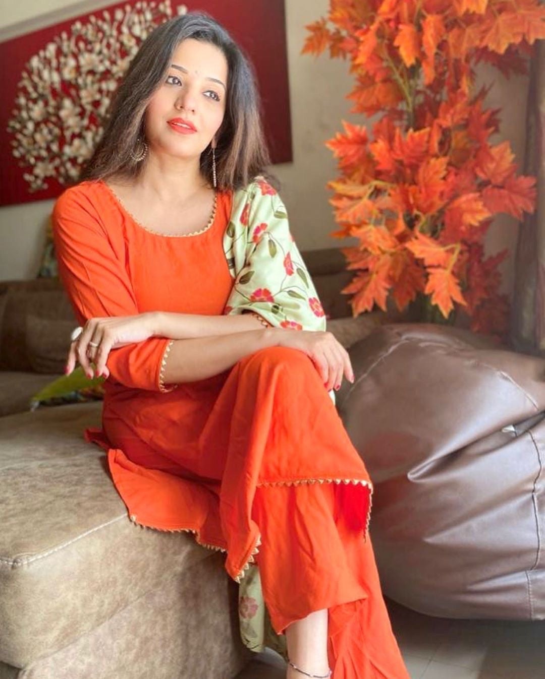 Orange Rose Suit Set