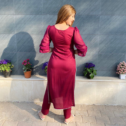 Wine Haze Kurta Set