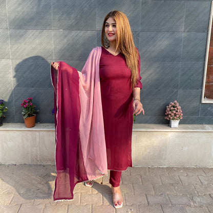 Wine Haze Suit Set