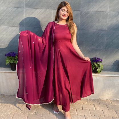 Wine Mirror Suit Set