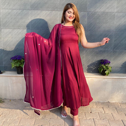 Wine Mirror Suit Set