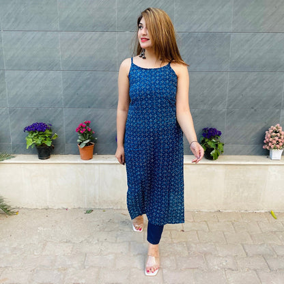 Indigo Dabu Kurta Set