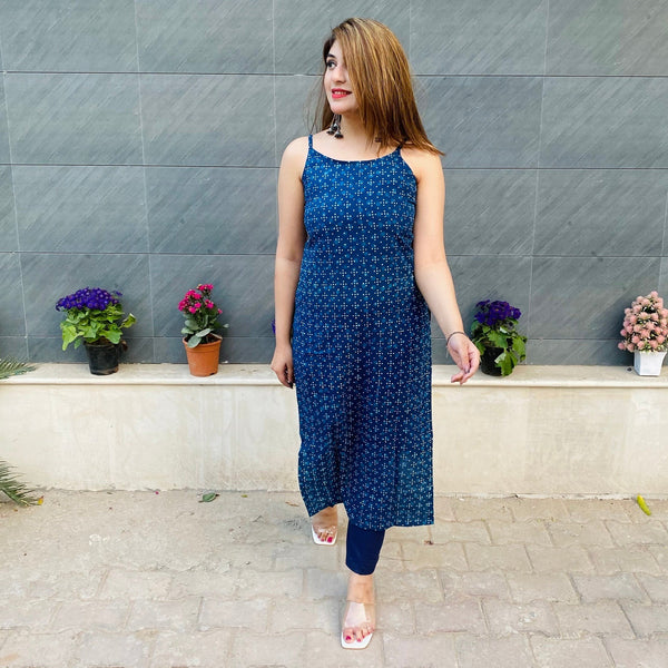 Indigo Dabu Kurta Set