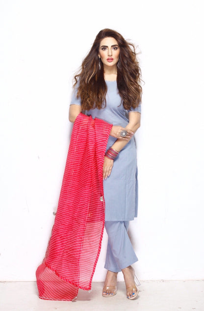 Powder Blue Leharia Suit Set