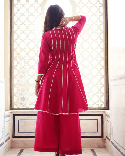 Pink Gota Tunic Kurta set