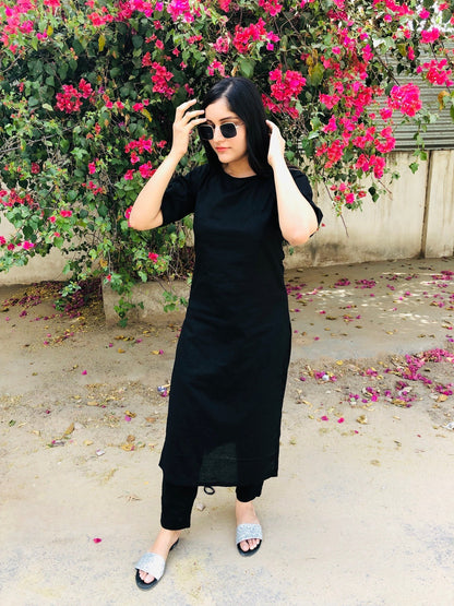 Black Kurta Set