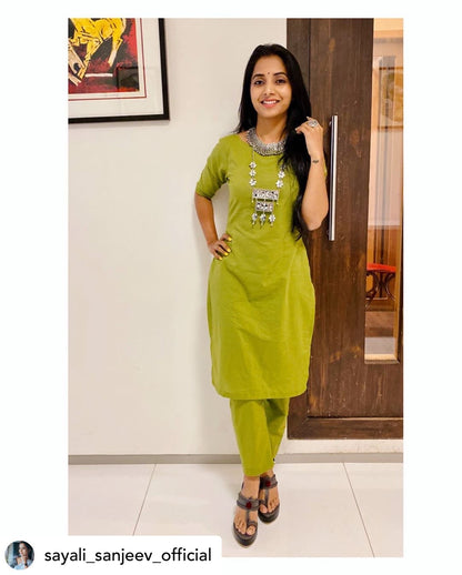 Green Kurta Set