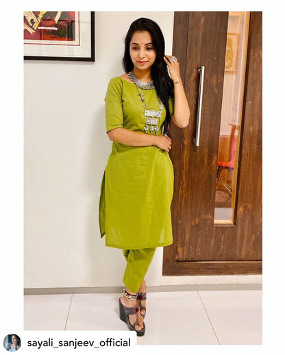 Green Kurta Set