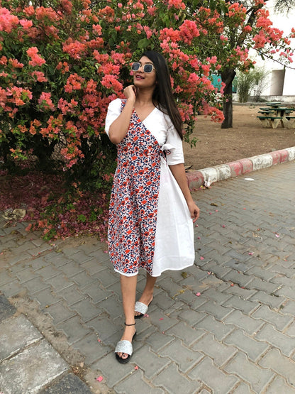 White Rope Tie Summer Dress