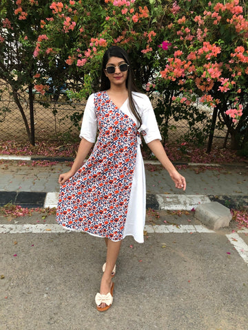 White Rope Tie Summer Dress