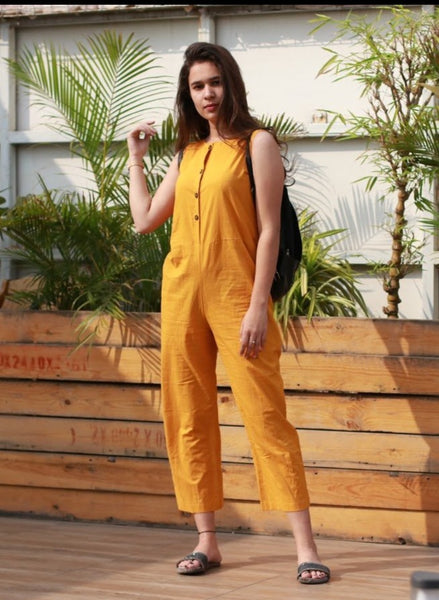 Mustard Basic Jumpsuit