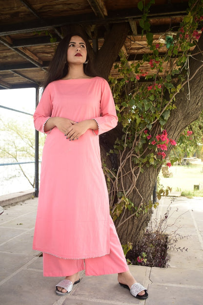 Baby Pink Kurta Set