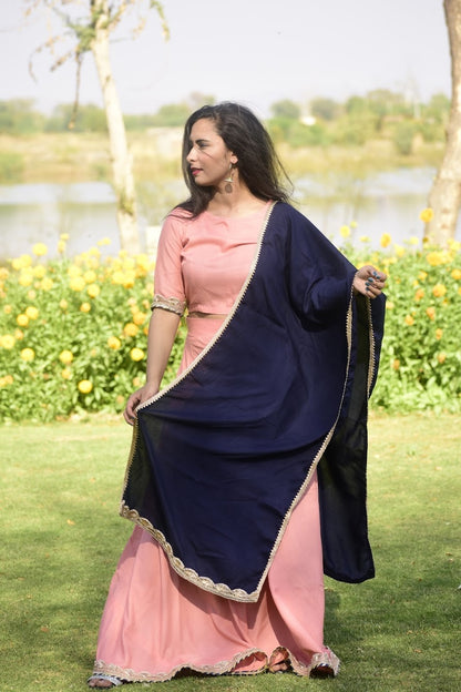 Peach Ethnic Lehanga Set
