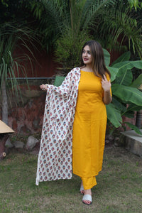 Yellow Floral Suit Set